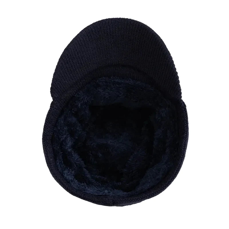 Jeans Knitted Visor Beanie Cap - Urban Caps