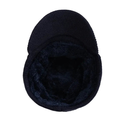 Jeans Knitted Visor Beanie Cap - Urban Caps