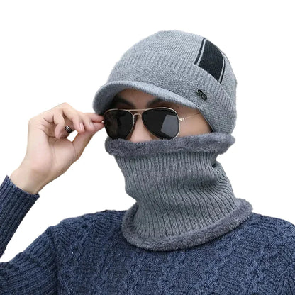 Jeans Knitted Visor Beanie Cap - Urban Caps