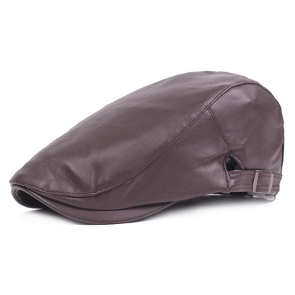 Jerome Leather Flat Cap - Timeless Vegan Leather Flat Cap With Clean, Versatile Style
