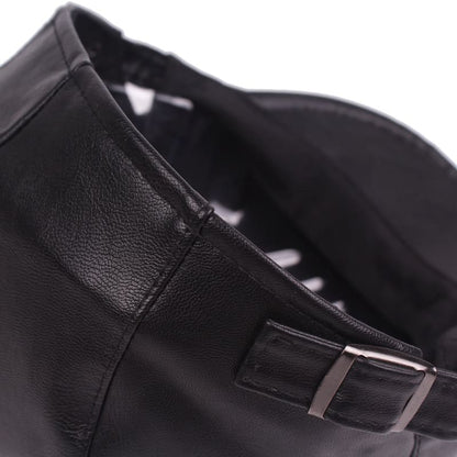 Jerome Leather Flat Cap - Timeless Vegan Leather Flat Cap With Clean, Versatile Style