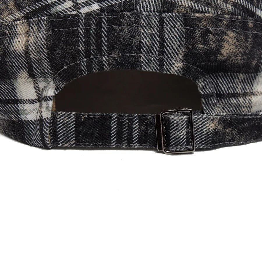 Johnson Plaid Distressed Flat Cap - Cotton And Acrylic Cap Plaid Distressed Finish