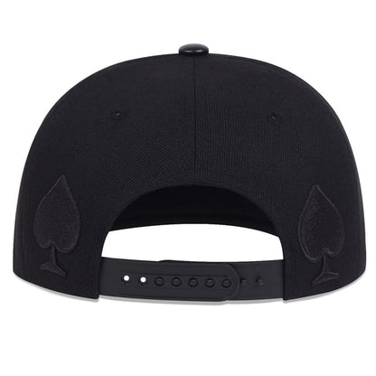 K Ace Poker Black Snapback Cap - Poker Themed Streetwear Snapback With Embroidered Logo