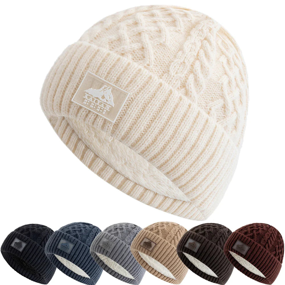 Kaiyan Winter Plush Knitted Beanie Cozy Warmth Everyday - Urban Caps