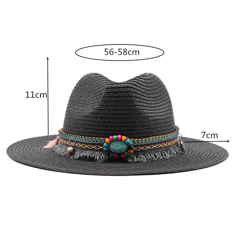 Karlovy Bohemian Summer Fedora Hat - Lightweight Bohemian Style Fedora For Warm Weather