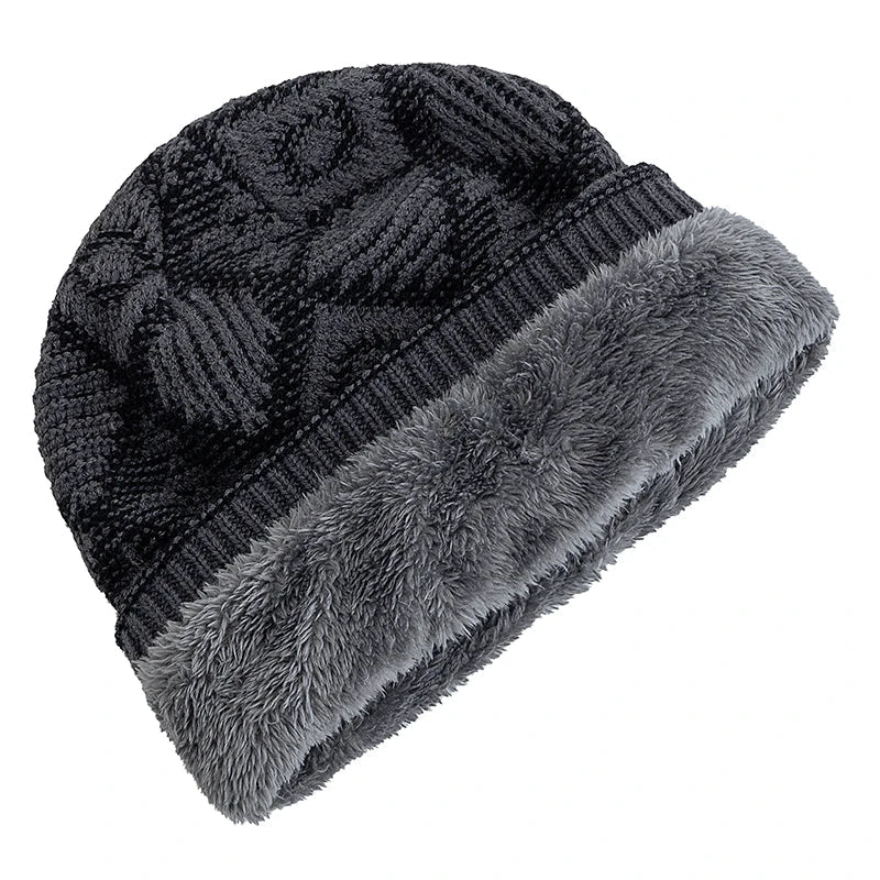 Kearney Winter Rhombuses Fur Knitted Beanie - Urban Caps