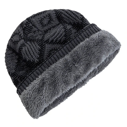 Kearney Winter Rhombuses Fur Knitted Beanie - Urban Caps