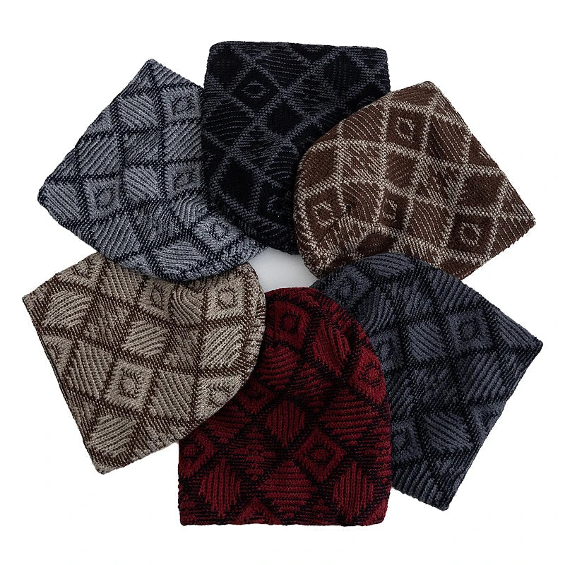 Kearney Winter Rhombuses Fur Knitted Beanie - Urban Caps