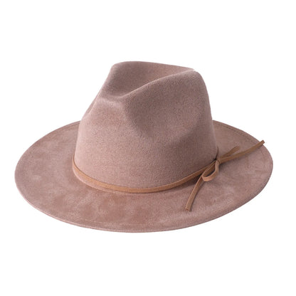 Kessel Suede Fedora Hat - Classic Vegan Suede And Cotton Fedora With Timeless Silhouette
