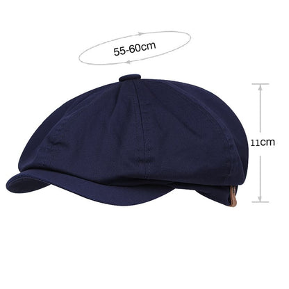 Kimber Cotton Newsboy Cap - Timeless Cotton Newsboy Cap With Classic Casual Style