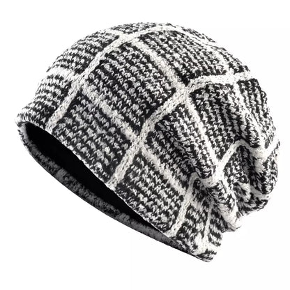 Kungs Plaid Knitted Cotton Beanie - Urban Caps