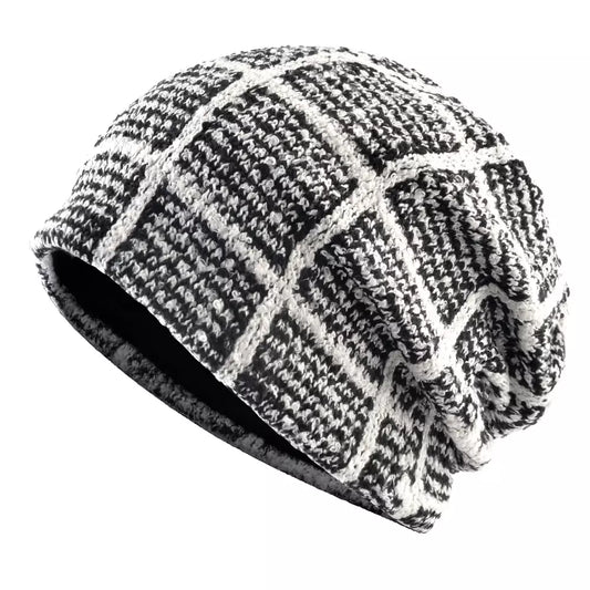 Kungs Plaid Knitted Cotton Beanie - Urban Caps