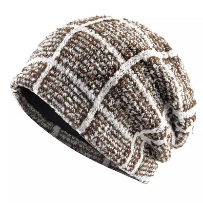 Kungs Plaid Knitted Cotton Beanie - Urban Caps
