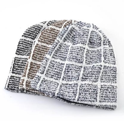 Kungs Plaid Knitted Cotton Beanie - Urban Caps