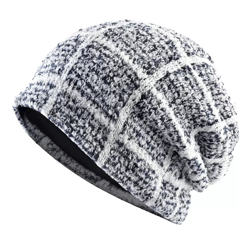 Kungs Plaid Knitted Cotton Beanie - Urban Caps