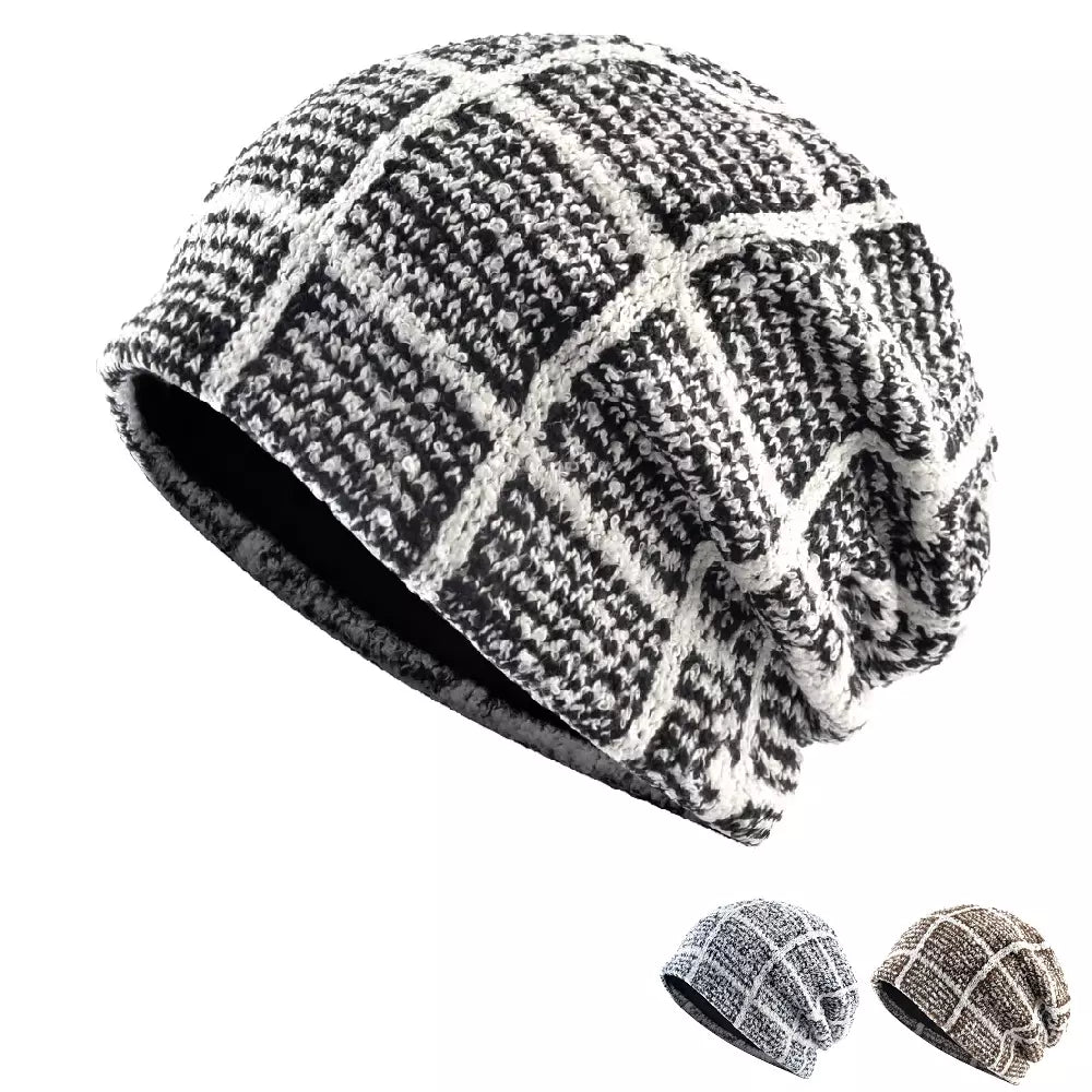 Kungs Plaid Knitted Cotton Beanie - Urban Caps