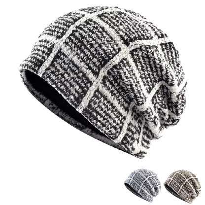 Kungs Plaid Knitted Cotton Beanie - Urban Caps