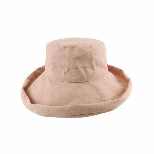 Avenel Whitney Deluxe Cotton Linen Breton Hat with Turned Brim and UPF 50+ Protection