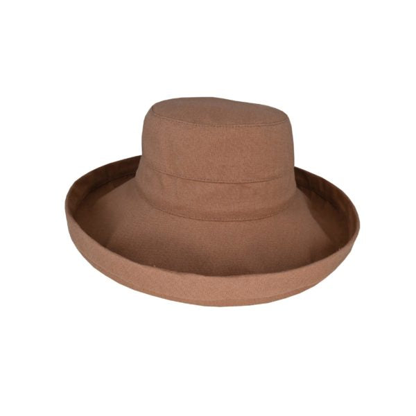 Avenel Whitney Deluxe Cotton Linen Breton Hat with Turned Brim and UPF 50+ Protection