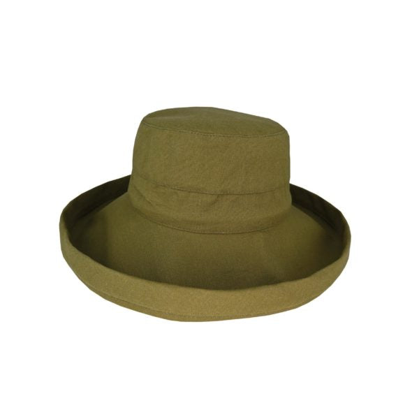 Avenel Whitney Deluxe Cotton Linen Breton Hat with Turned Brim and UPF 50+ Protection