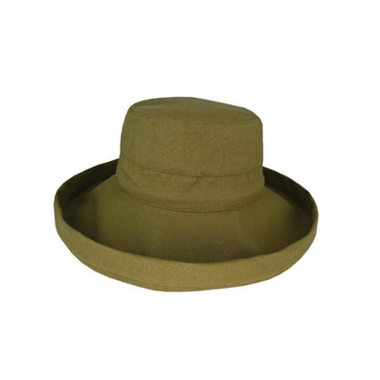 Avenel Whitney Deluxe Cotton Linen Breton Hat with Turned Brim and UPF 50+ Protection
