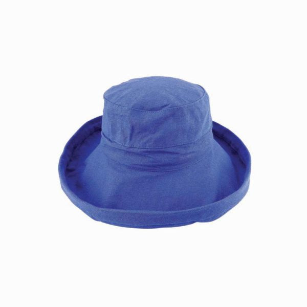 Avenel Whitney Deluxe Cotton Linen Breton Hat with Turned Brim and UPF 50+ Protection