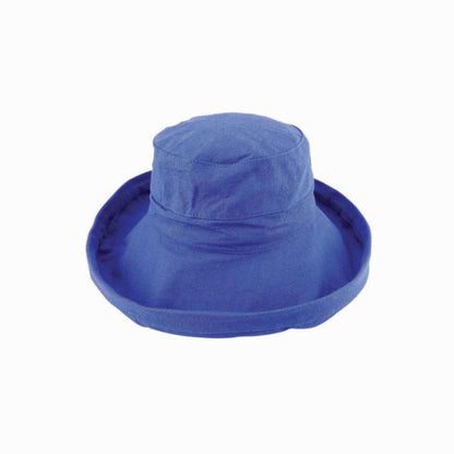Avenel Whitney Deluxe Cotton Linen Breton Hat with Turned Brim and UPF 50+ Protection