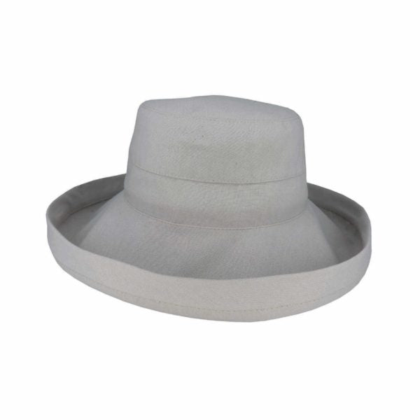 Avenel Whitney Deluxe Cotton Linen Breton Hat with Turned Brim and UPF 50+ Protection