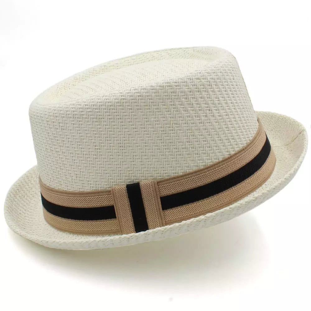 Lambert Porkpie Hat – Lightweight Summer Straw Fedora Style