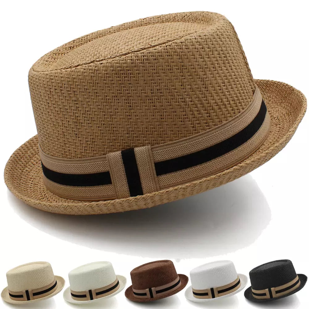 Lambert Porkpie Hat – Lightweight Summer Straw Fedora Style