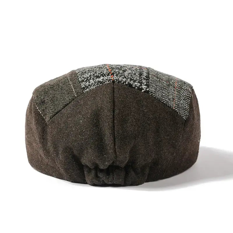 Lancashire Patchwork Flat Cap - Cotton Patchwork Pattern Cap For Classic Timeless Style