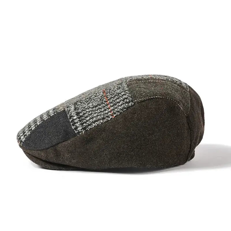 Lancashire Patchwork Flat Cap - Cotton Patchwork Pattern Cap For Classic Timeless Style