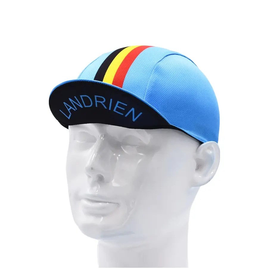 Landrien Belgium Blue Cycling Cap Adjustable Universal Fit Performance