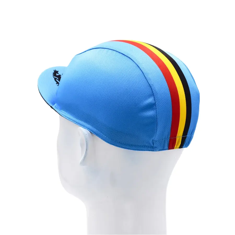 Landrien Belgium Blue Cycling Cap Adjustable Universal Fit Performance