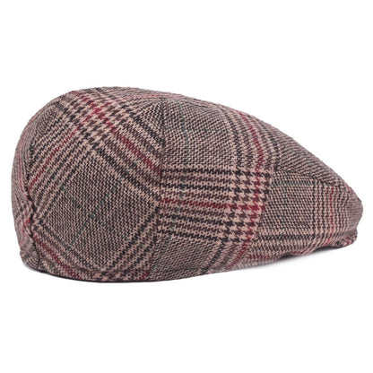 Lausanne Tartan Cotton Flat Cap - Classic Plaid Flat Cap For Smart Casual Looks Today