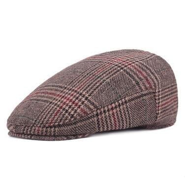 Lausanne Tartan Cotton Flat Cap - Classic Plaid Flat Cap For Smart Casual Looks Today