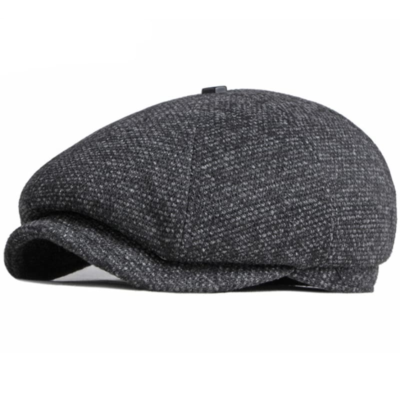 Leeds Thick Plain Newsboy Cap - Classic Flat Crown Style In Pattern With Timeless Look
