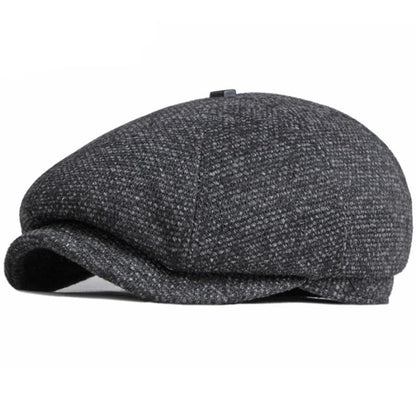 Leeds Thick Plain Newsboy Cap - Classic Flat Crown Style In Pattern With Timeless Look