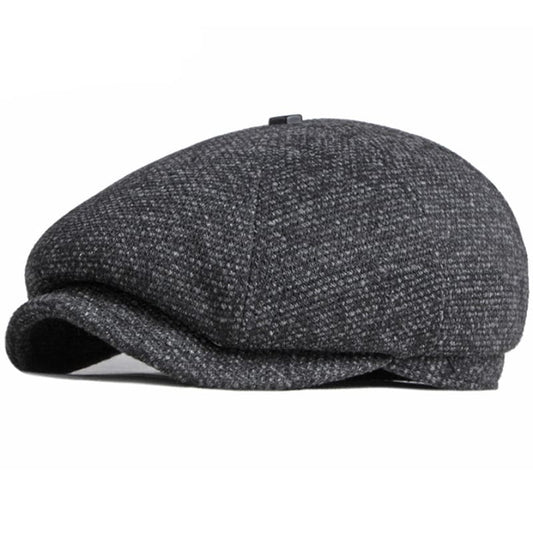 Leeds Thick Plain Newsboy Cap - Classic Flat Crown Style In Pattern With Timeless Look