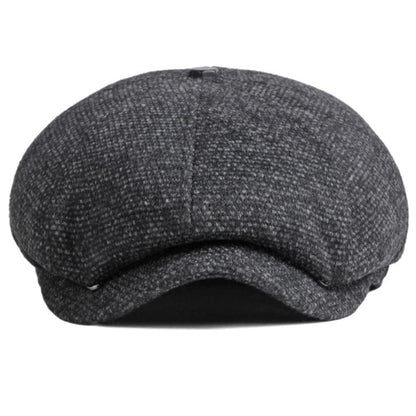 Leeds Thick Plain Newsboy Cap - Classic Flat Crown Style In Pattern With Timeless Look