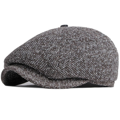 Leeds Thick Plain Newsboy Cap - Classic Flat Crown Style In Pattern With Timeless Look