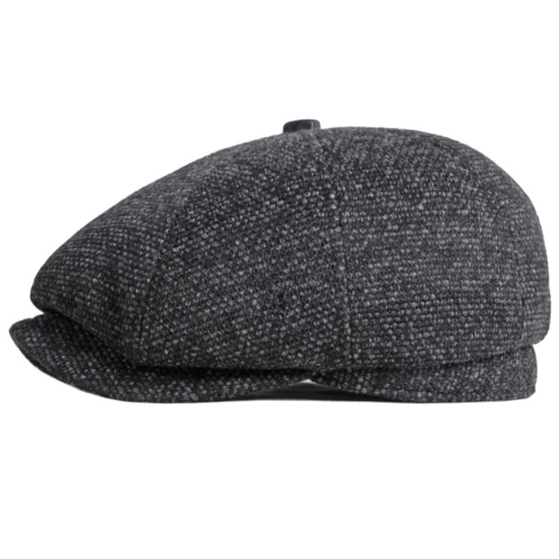 Leeds Thick Plain Newsboy Cap - Classic Flat Crown Style In Pattern With Timeless Look
