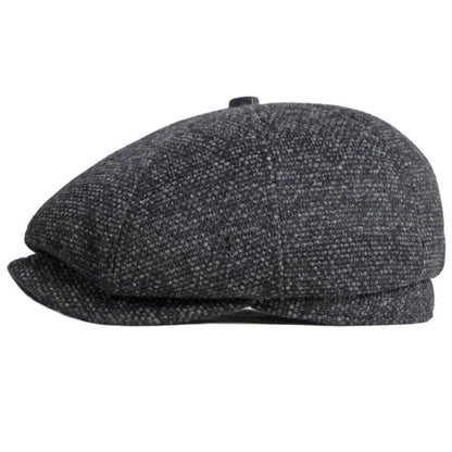 Leeds Thick Plain Newsboy Cap - Classic Flat Crown Style In Pattern With Timeless Look