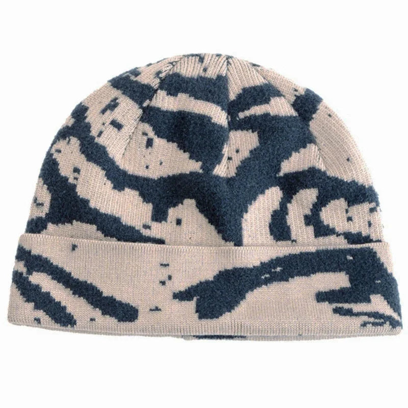 Leith Camouflage Knitted Beanie – Stretch Fit Winter Warm Hat