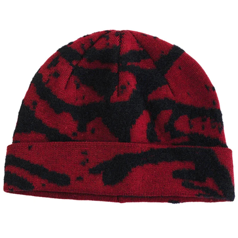 Leith Camouflage Knitted Beanie – Stretch Fit Winter Warm Hat