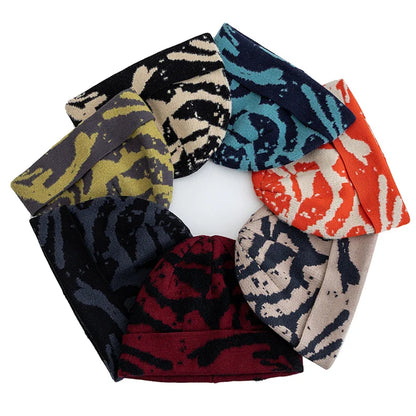 Leith Camouflage Knitted Beanie – Stretch Fit Winter Warm Hat