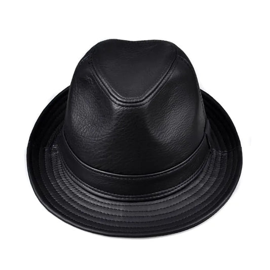 Lemont Genuine Leather Trilby Hat – Premium Short Brim Smart Hat