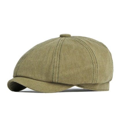 Lemuel Cotton Newsboy Cap - Classic Cotton Newsboy Cap With Timeless Style For Any Look