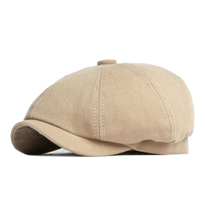 Lemuel Cotton Newsboy Cap - Classic Cotton Newsboy Cap With Timeless Style For Any Look