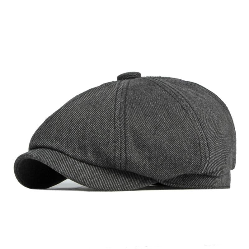 Lemuel Cotton Newsboy Cap - Classic Cotton Newsboy Cap With Timeless Style For Any Look